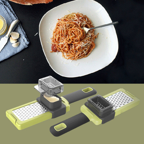 Kitchen Garlic Press Crusher  Stainless Steel Manual Rocking Mincer