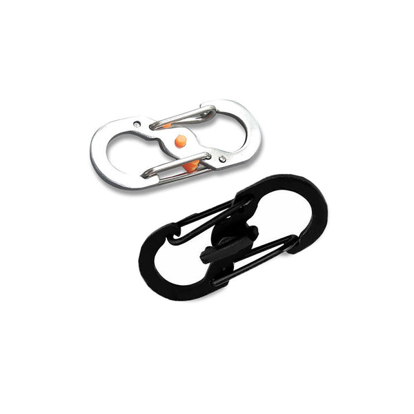 2PCS Stainless Steel Carabiner Keychain Clip Key Ring Snap Spring Hook New AU