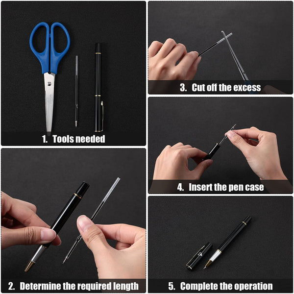 100 Pcs 0.7mm Refills for Retractable/Press Ballpoint Pens. Blue Instru AU STOCK