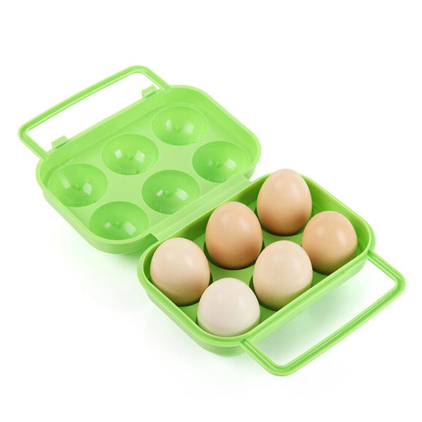 6 Eggs Container Portable Carrier  Storage Box Holder   Egg Tray Camping