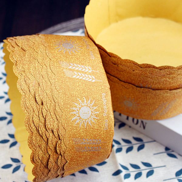 100PCS  High Temperature Kraft Paper Bread Cupcake Holder Resistant Paper Cup