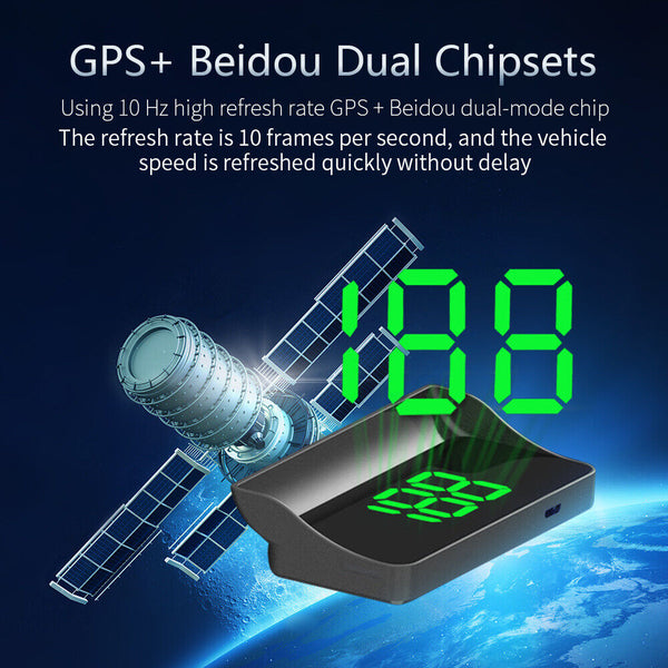 HUD GPS Head Up Display Universal Car Digital Speed Odometer Speedometer