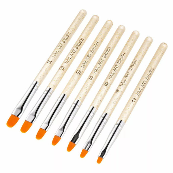 Nail Drawing Pen,Nail Art Pen Brush Acrylic Round Flat Painting Drawing Tools