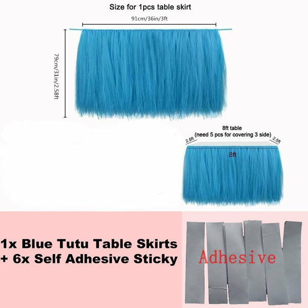 Table Skirt Cover Tulle Tutu Table Cloth for Birthday Wedding Festive Party Deco