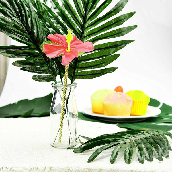 12/24/36x Beach Luau Artificial Tropical Leaf Hawaiian Party Jungle Palm Leaves