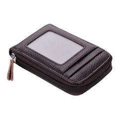RFID Blocking Leather Wallet Coin Purse Credit Card Holder Men Women Anti-theft