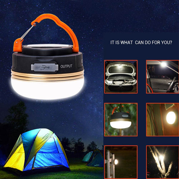 LED Emergency Hiking Night Light Outdoor Lamp Camping Lantern Tent Rechargeable