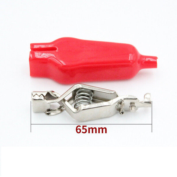 20x For Electrical Jumper Wire Clamp Voltage-Test Clip Sheathed Alligator Clip