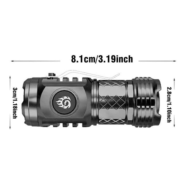 Three-Eyed Monster Mini Flashlight, LED Flashlights High Lumens Rechargeable