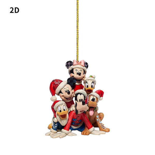 Christmas Tree 2D Disney Acrylic Ornaments Xmas Pendants Hanging Kids Gift DecOD
