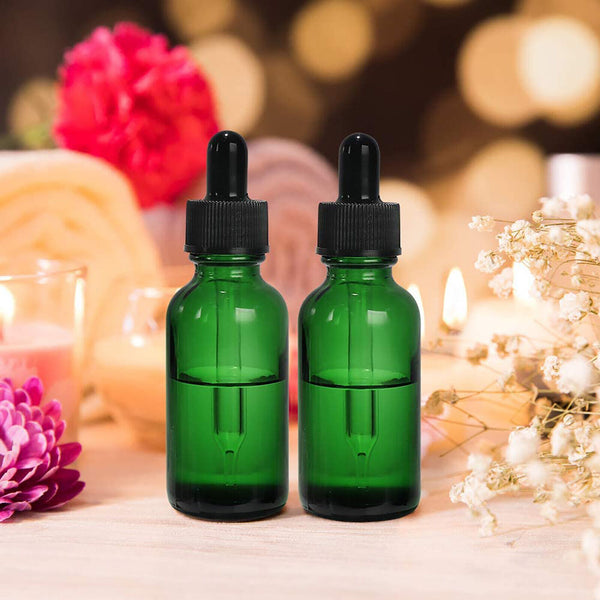 50ml Green Glass Liquid Dropper Reagent Eye Pipette Essential Oils Bottle