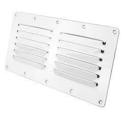 2 Pack Stainless Steel Air Vent Grilles – 12 Louvre Wall Ducting Covers for Caravan, Boat and Home Ventilation