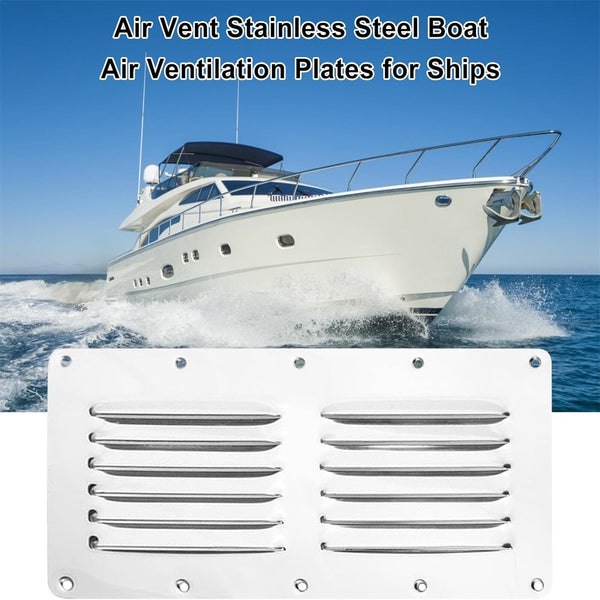 2PCS Stainless Steel Air Vent Grille Louvre Wall Vent Cover Marine Caravan