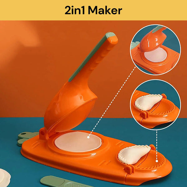 2 in 1 Dumpling Maker Skin Chapati Dough Press Mold Machine Pastry Mould Tool AU