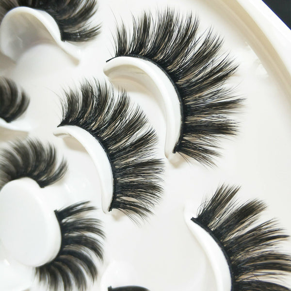 14 Pairs Long Soft False Eyelashes Natural Mink Fake Lashes Set 3D Mixed Layered