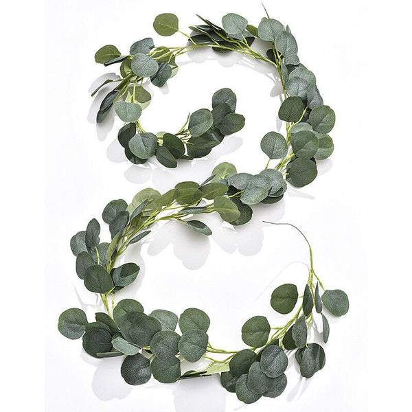 2M Artificial Greenery Eucalyptus Leaf Vine Garland Plant Party Wedding Decorate