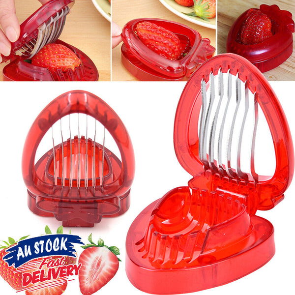 Strawberry Slicer Fruit Cake Plastic Carving Tools Cutter Decoration Salad Egg