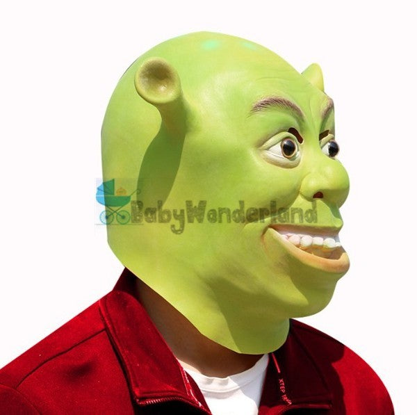 Adult Men Shrek Green Monster Cosplay Costume Mask Gloves Halloween Party XS-3XL
