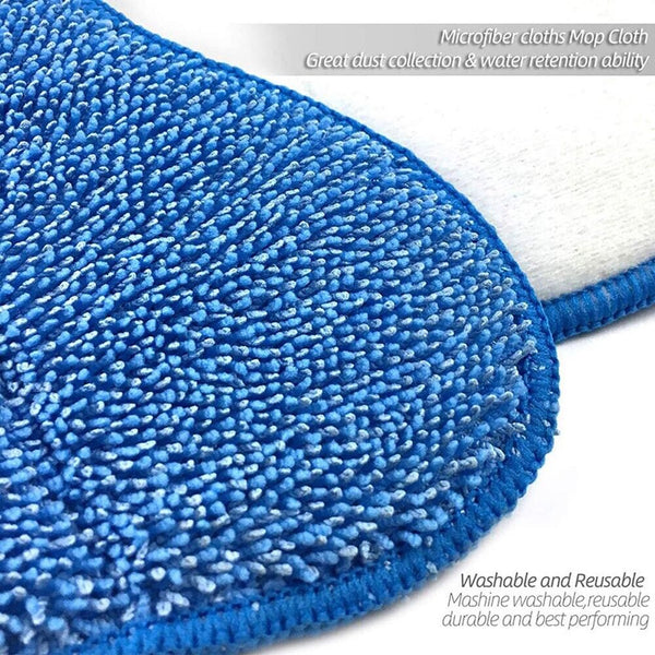 Washable for VAX S86-SF-CC Blue Steam Mop Cleaning Triangle Pads Microfibre