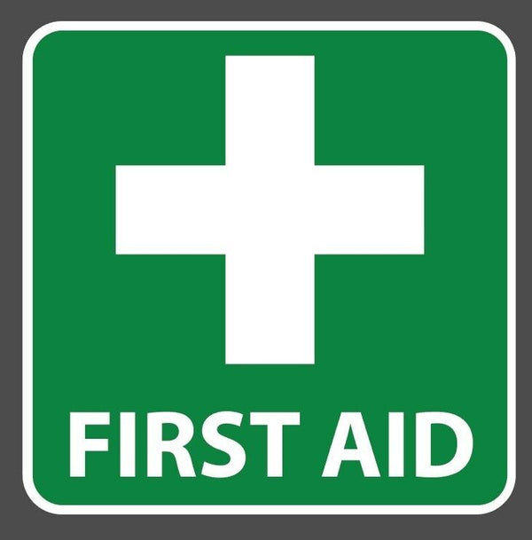 10pk First Aid / Fire Extinguisher Safety Sign OHS WHS waterproof Vinyl 100mm