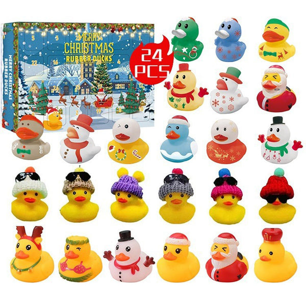 24 Days Countdown Rubber Ducks Christmas Advent Calendar Kids Toy Xmas Blind Box
