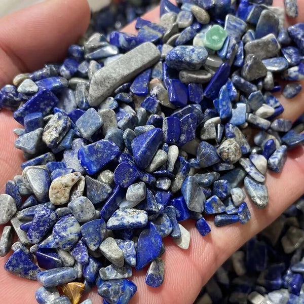 UP 1KG Lapis Lazuli Crystal Chips Small Blue Natural Gemstone Polished Stones AU