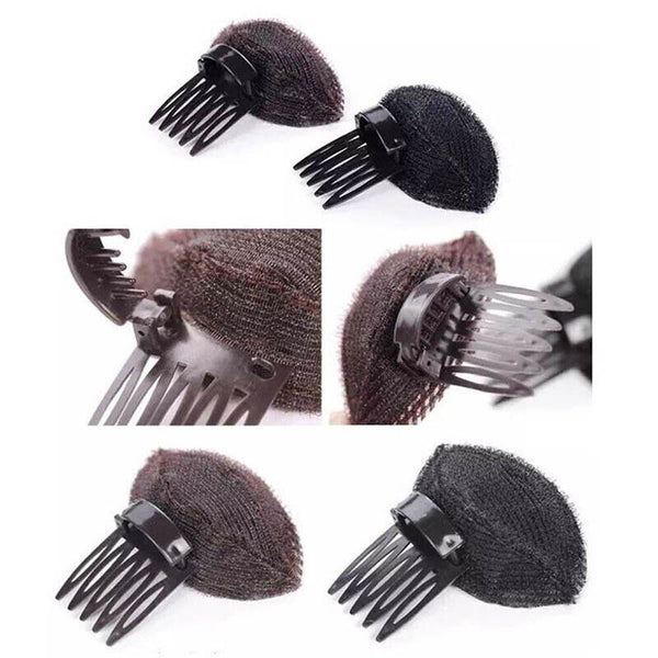 1/2PCS DIY Invisible Hair Volume Increase Fluffy Puff Sponge Pad Clip Comb Girls