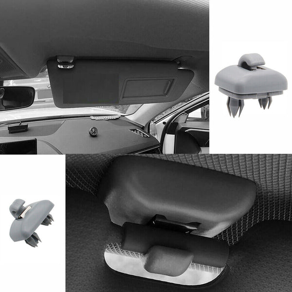 4pcs Sun Visor Clip Holder Hook Bracket For Audi A3A4LA5A6LQ5Q3 8U0857562A Gray