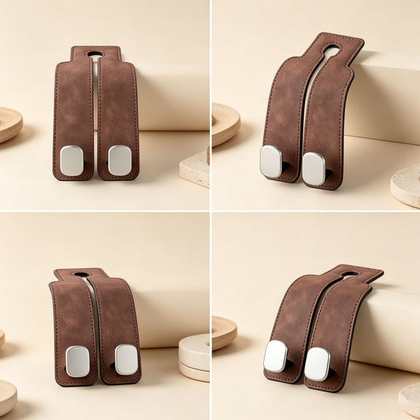 1/2PCS Car Seat Headrest Hooks Leather Backseat Organizer Bag Purse Hanger Universal