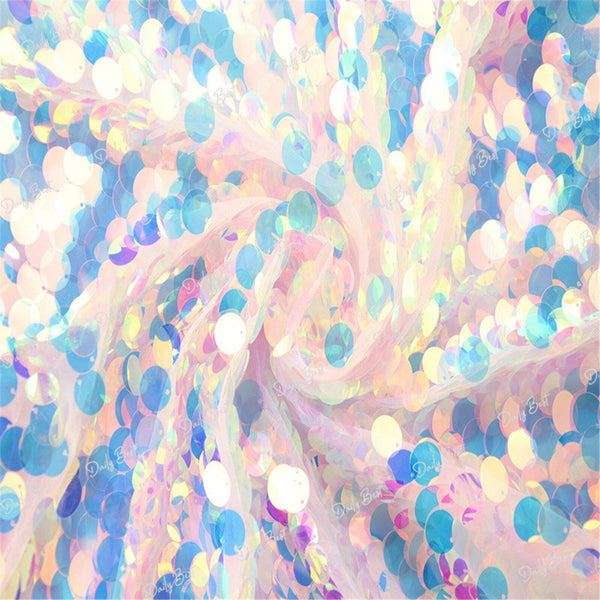 Sequin Table Cloth Backdrop 170x150cm Tablecover Mermaid Party Wedding Decor AU