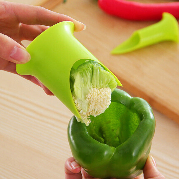 2Pcs Tomato Fruit Pepper Cutter Corer Slicer Kitchen Tools Vegetable Creative