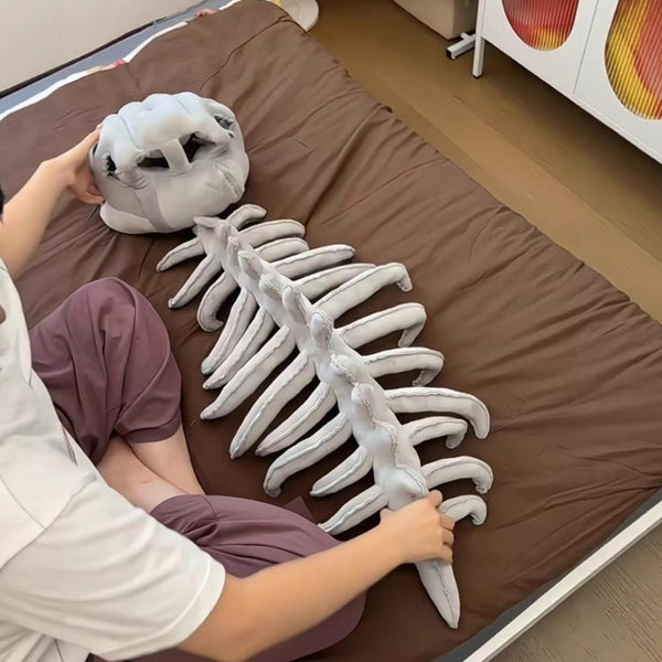 75/116cm Realistic Plush Dinosaur 3D Skeleton Halloween Skull Cosplay Props