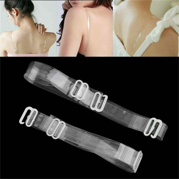 Invisible Bra Straps Transparent Elastic Shoulder Strap Adjustable AU