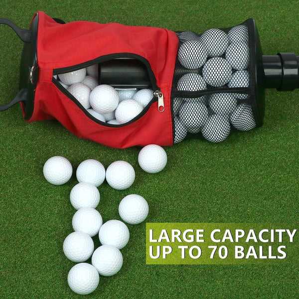 2PCS Golf Ball Pick-Up Retriever Tube Practice Shag Bag Holder