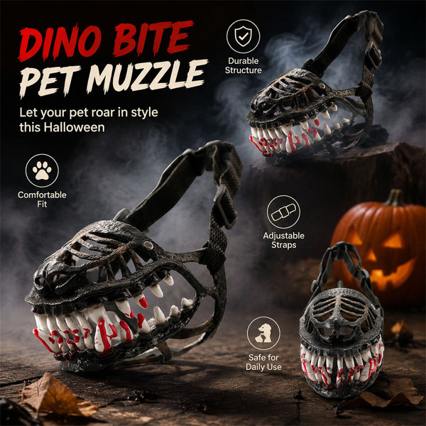 Scary Dog Muzzle, Halloween Funny Scary Monster Dog Muzzle with Teeth Adjustable