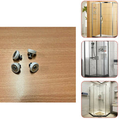 Set of 4 Shower Screen Door Rollers Runners Wheels Spare Parts FLAT Profile Top
