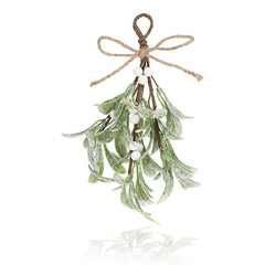 Mistletoe Decoration – Artificial Hanging Mistletoe Christmas Pick with Berries, 23cm