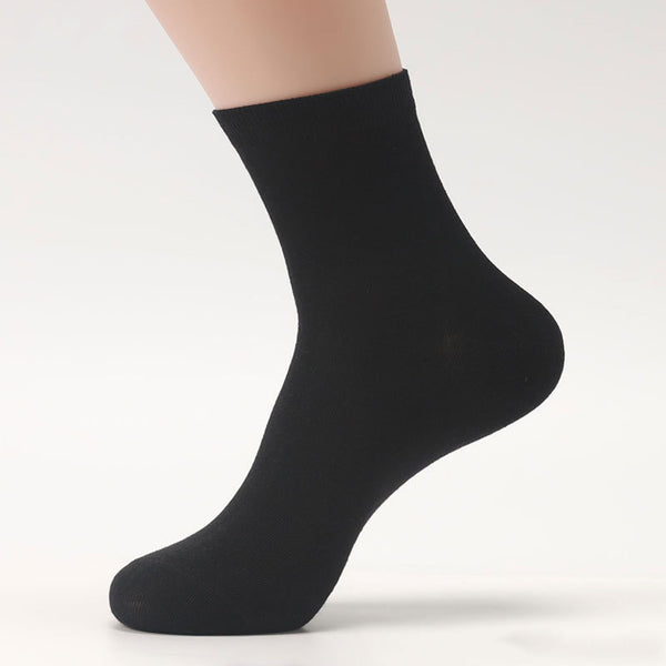 Polyester Cotton Socks Black Dress Business Office Dress Socks Smooth