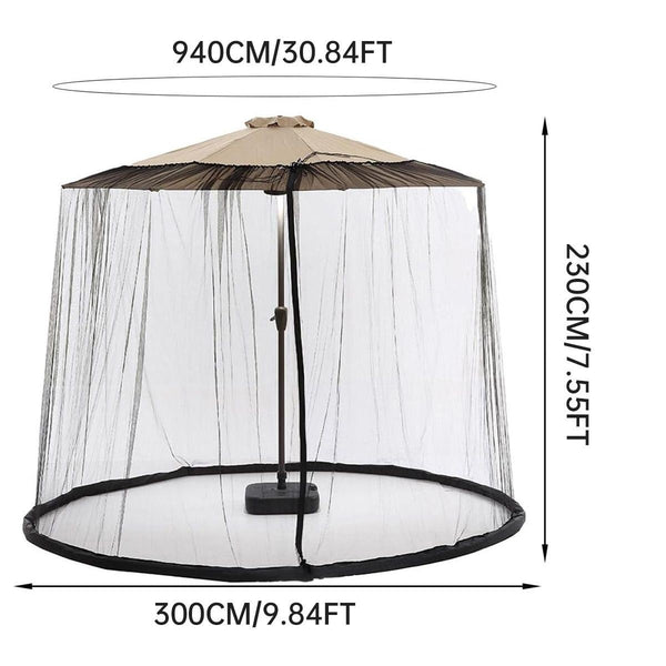 Patio Umbrella Mosquito Net 7 10 Ft Fits Umbrellas Full Mesh Coverage Outdoor