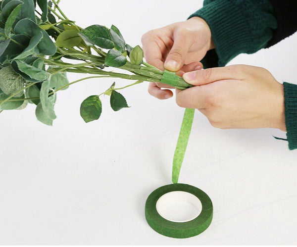6 Rolls Green Self Adhesive Florist Floral Tape craft supply Stem Wrap 27m AUS