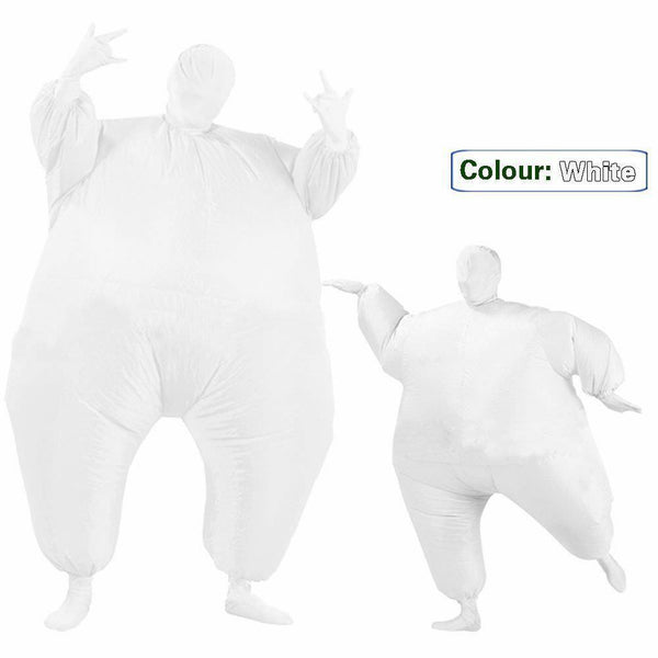 Inflatable Fancy Chub Fat Masked Suit Dress - Blow Up Halloween Party Costume