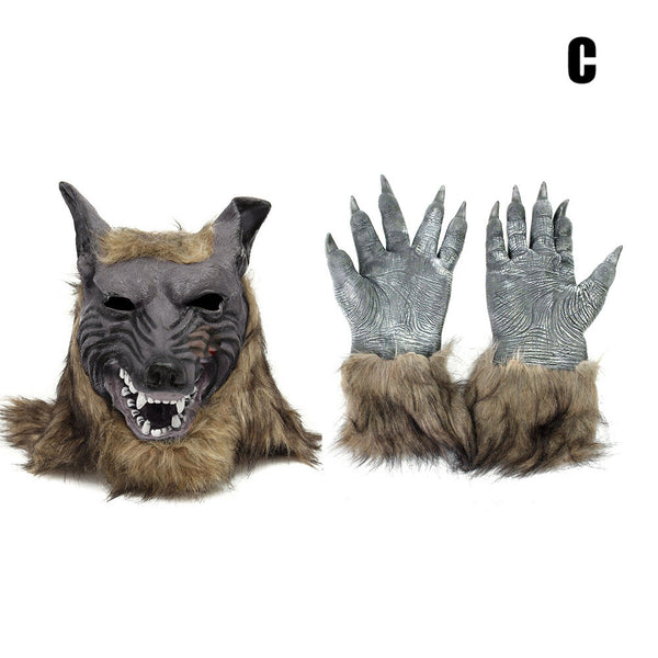 Hairy werewolf gloves pair