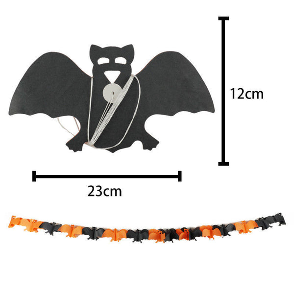 AU Halloween 3M Bat Hanging Pumpkin Spider Bat Garland Scary Decoration Party