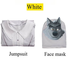 Mr Wolf Costume Kids The Bad Guys Jumpsuit & Wolf Mask Boys Book Week