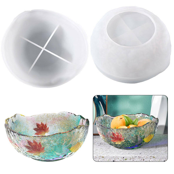 2pcs Large Resin Bowl Silicone Molds | DIY Epoxy Fruit Tray & Storage Dish Mould
