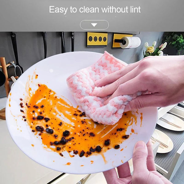 10PCS 25x25cm Microfibre Cloth Rag Bulk Car Kitchen Glass Cleaning Towel Washing