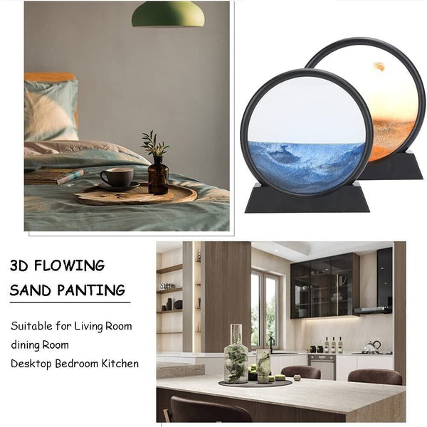 Moving Sand Art Sandscapes 3D Deep Sea Display Dynamic Flowing Picture Motion
