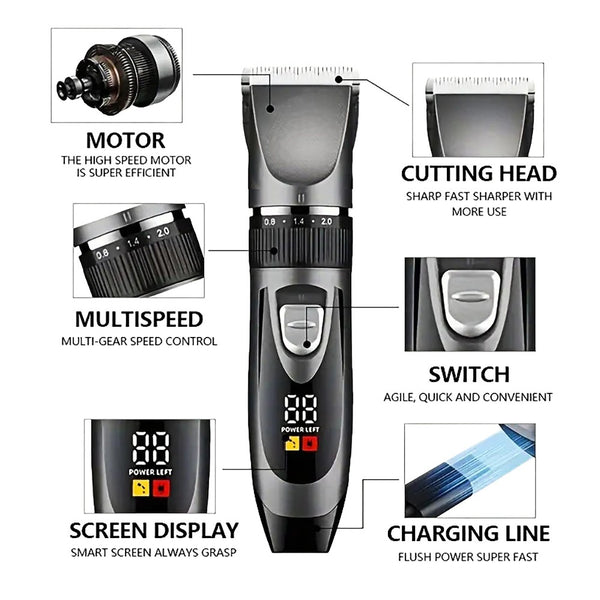 Black cordless hair clipper side view