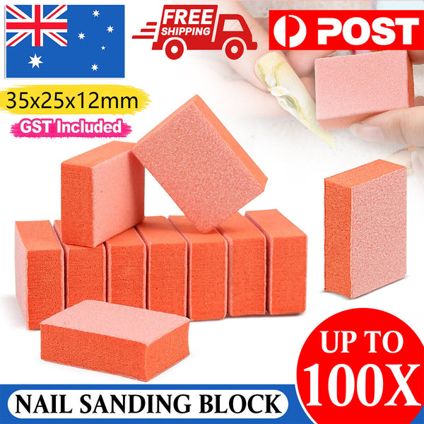 Up to 100x Nail File Buffer Block Sanding Sponge Acrylic Nail Art Buffing Block