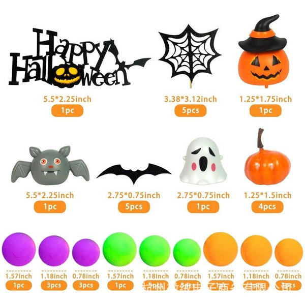 39pc paper Halloween cake decorations for party bakes